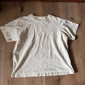 Teddy Fresh White Embroidered Bear Short Sleeve Shirt Size S